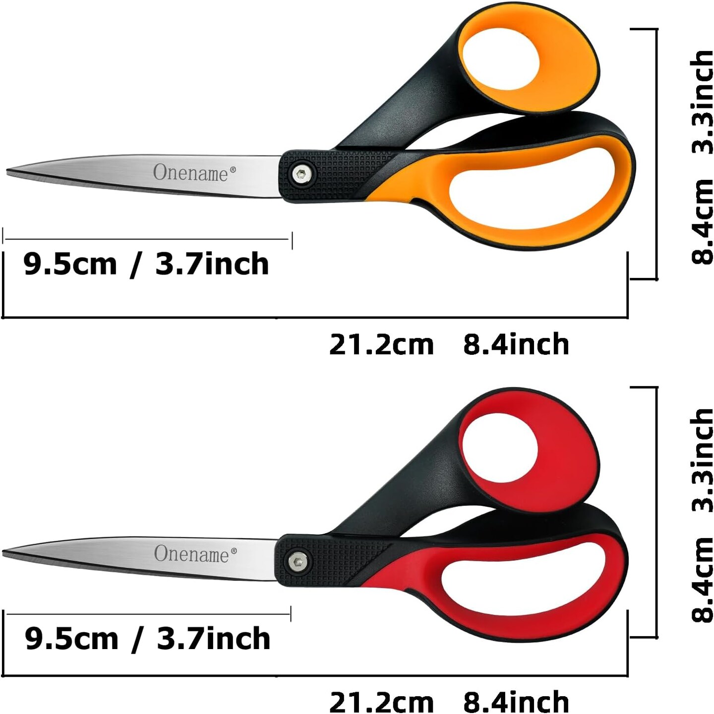 Left Handed Scissors,8 Inch Lefty Scissors for Adults,Stainless Steel Sharp Blade Soft Comfort-Grip Left Handed Adults Scissor,Great for Fabric,Arts,Home,Sewing,Office,School 2 Pack
