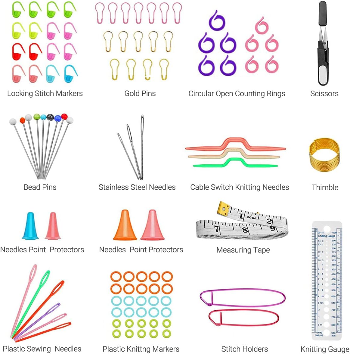 URWOOW 100 Pcs Crochet Hook Set