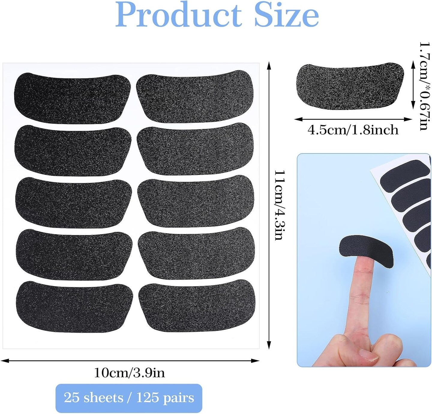 125 Pairs Eye Black Stickers for Kids,Sport Stickers Custom Face Stickers Eye Black Baseball Football Softball Stickers, Sports Eye Black Stickers for Sports Game Day Themed Birthday Party