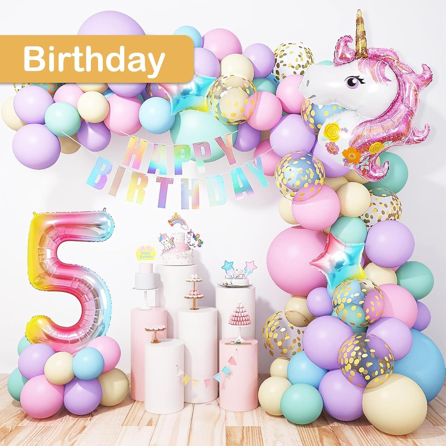 Balloon Arch Kit, Bendable 8FT and 6FT Balloon Arch Stand with Base and Manual Pump, Ballon Arch Stand Kit for Birthday Wedding Baby Shower Holiday Graduation Party Decoration(White)