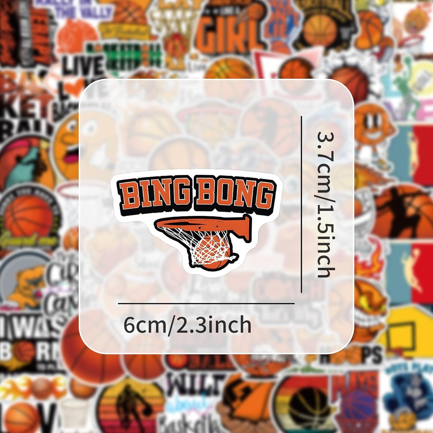 150Pcs Basketball Stickers, Sports Stickers for Water Bottles, Basketball Gifts for Teen Boys, Vinyl Waterproof Stickers for Luggage Car Laptop Skateboard Keyboard