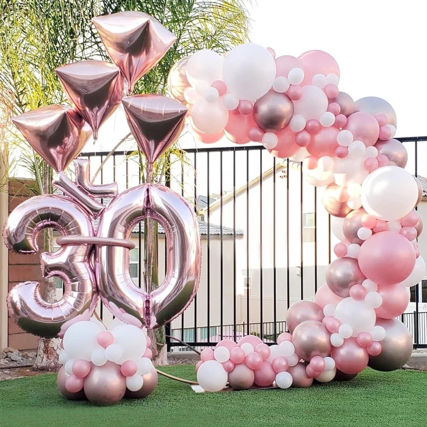 Dusty Rose Balloon Garland - Balloons Light Pink Pearl White Cream Boho Latex Arch Kit for Girls Women Birthday Baby Shower Bridal Engagement Party Decorations