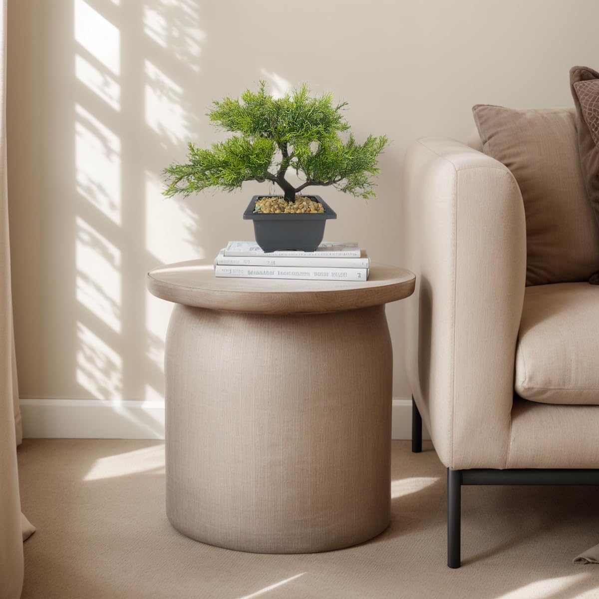 Artificial Bonsai Tree Small Realistic Fake Plant in Pot for Indoor Home Office Desk Decor, Low-Maintenance Tabletop and Bookshelf Decoration