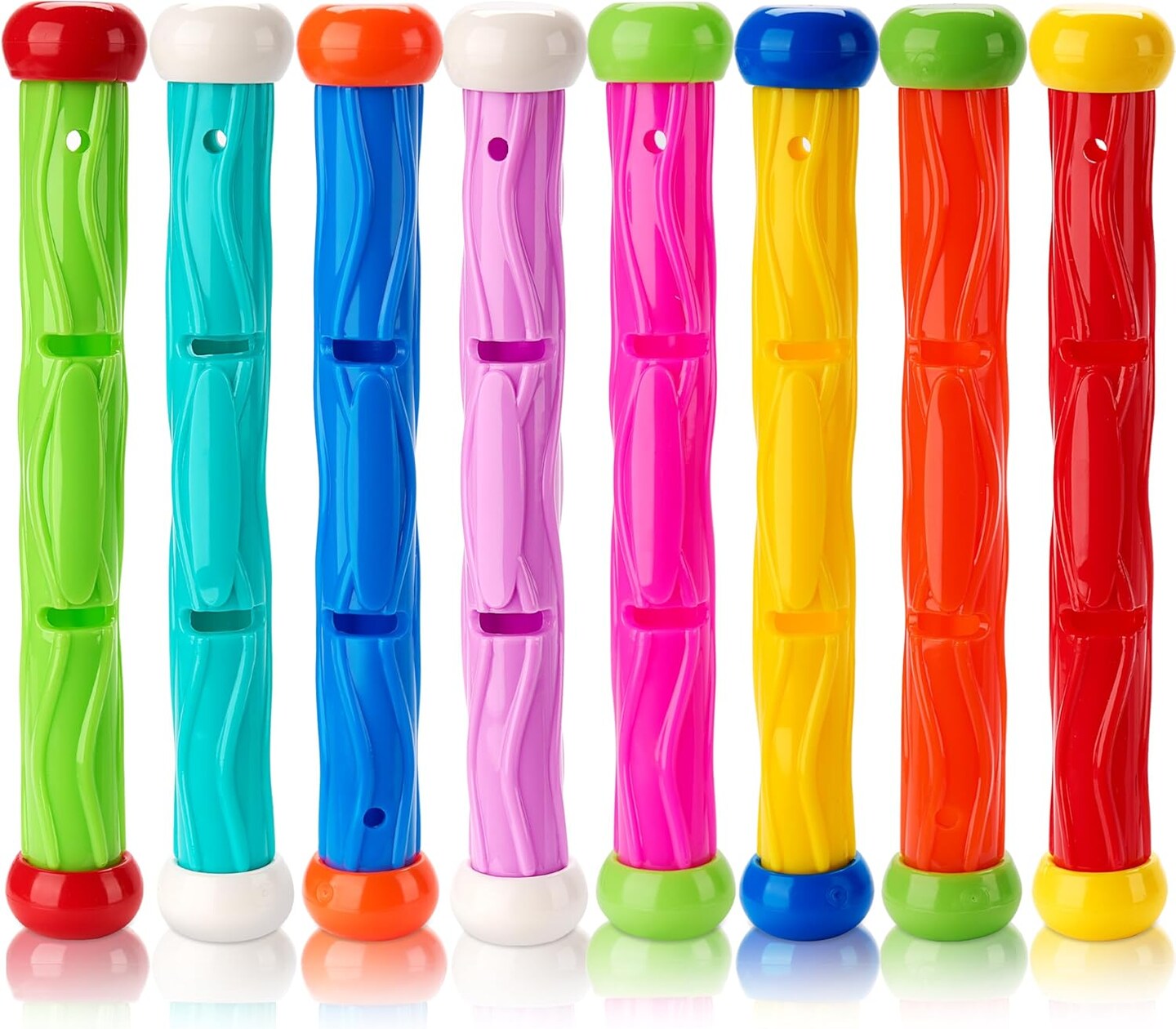 Diving Sticks Pool Toys, 8 Pcs Underwater Training Pool Dive Stick for Kids, Colorful Swimming Toy Sinking Throwing Sticks for Kids Gifts Summer Swim Training Water Fun Pool Games(Sticks)