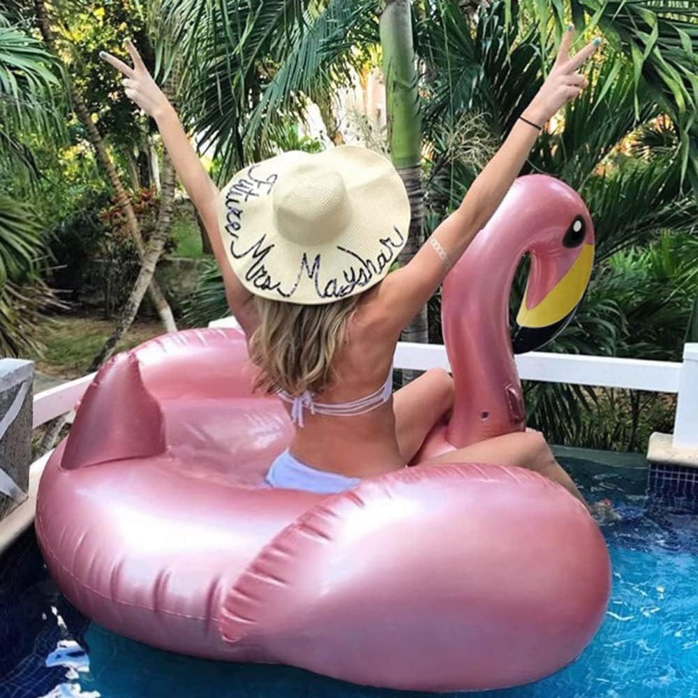Giant Inflatable Flamingo Pool Float with Fast Valves Summer Beach Swimming Pool Floatie Lounge Floating Raft Outdoor Party Decorations Toys for Adults Kids (XL)