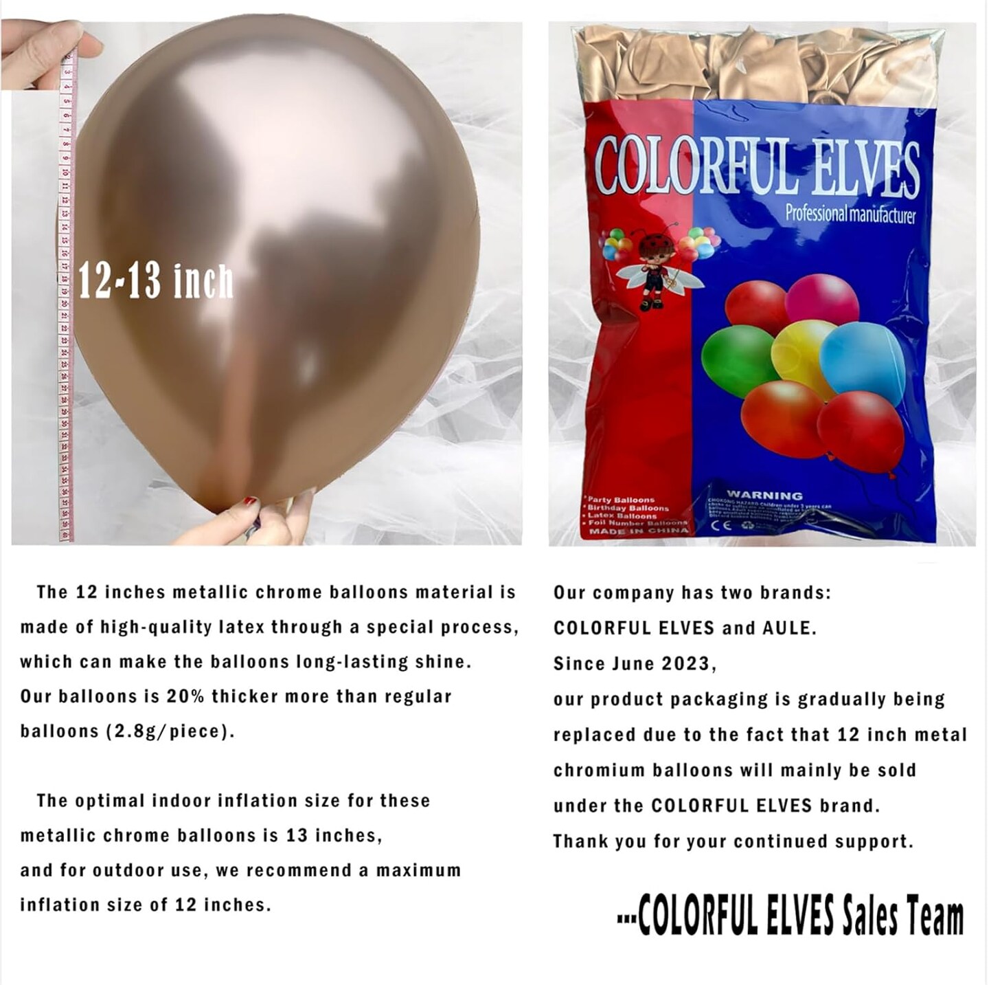 12 Inch 100Pcs Metallic Chrome Champagne Gold Balloons Latex Helium Shiny Thicken Balloon for Birthday Party Wedding Decorations