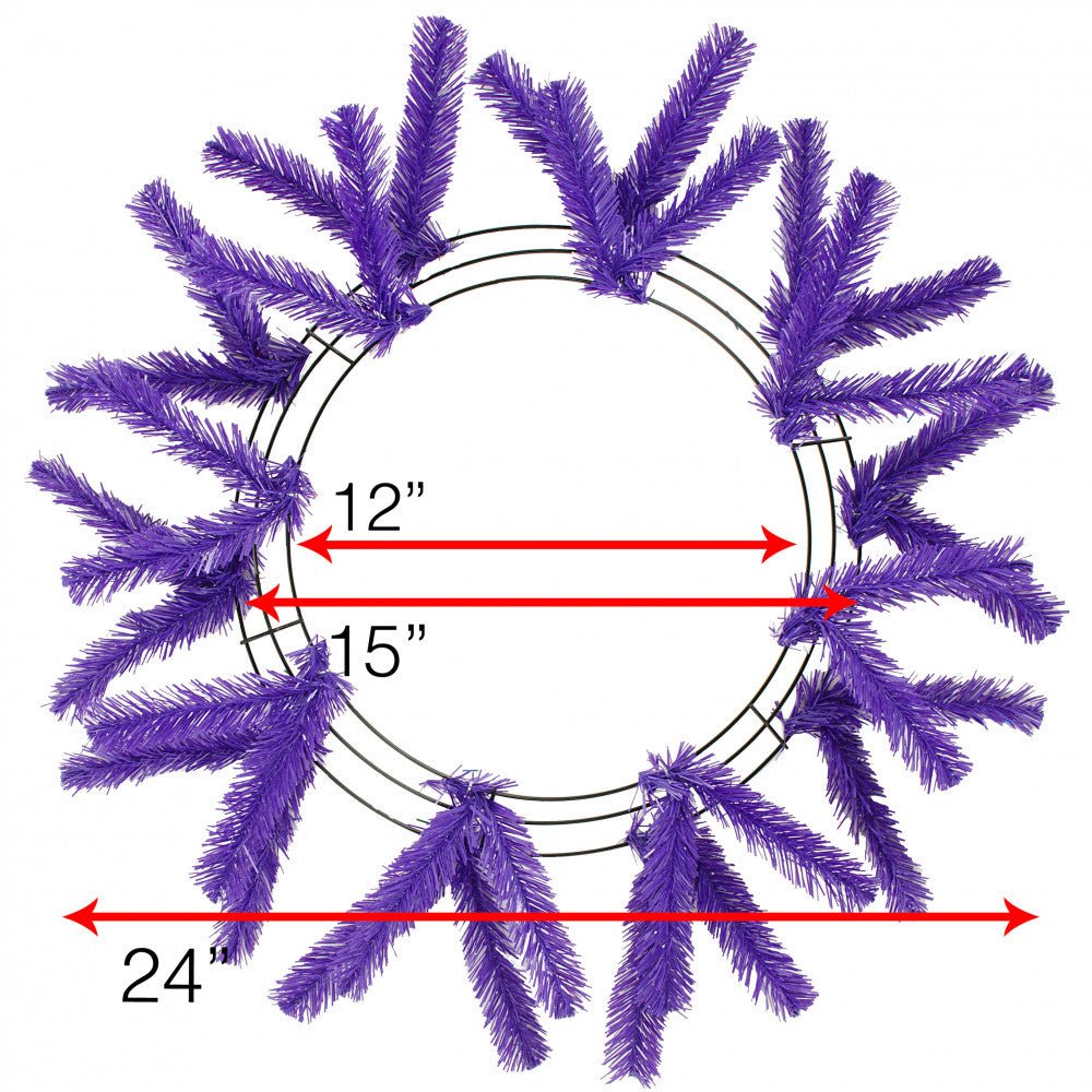 15-24&#x22; Work Wreath Form: Purple