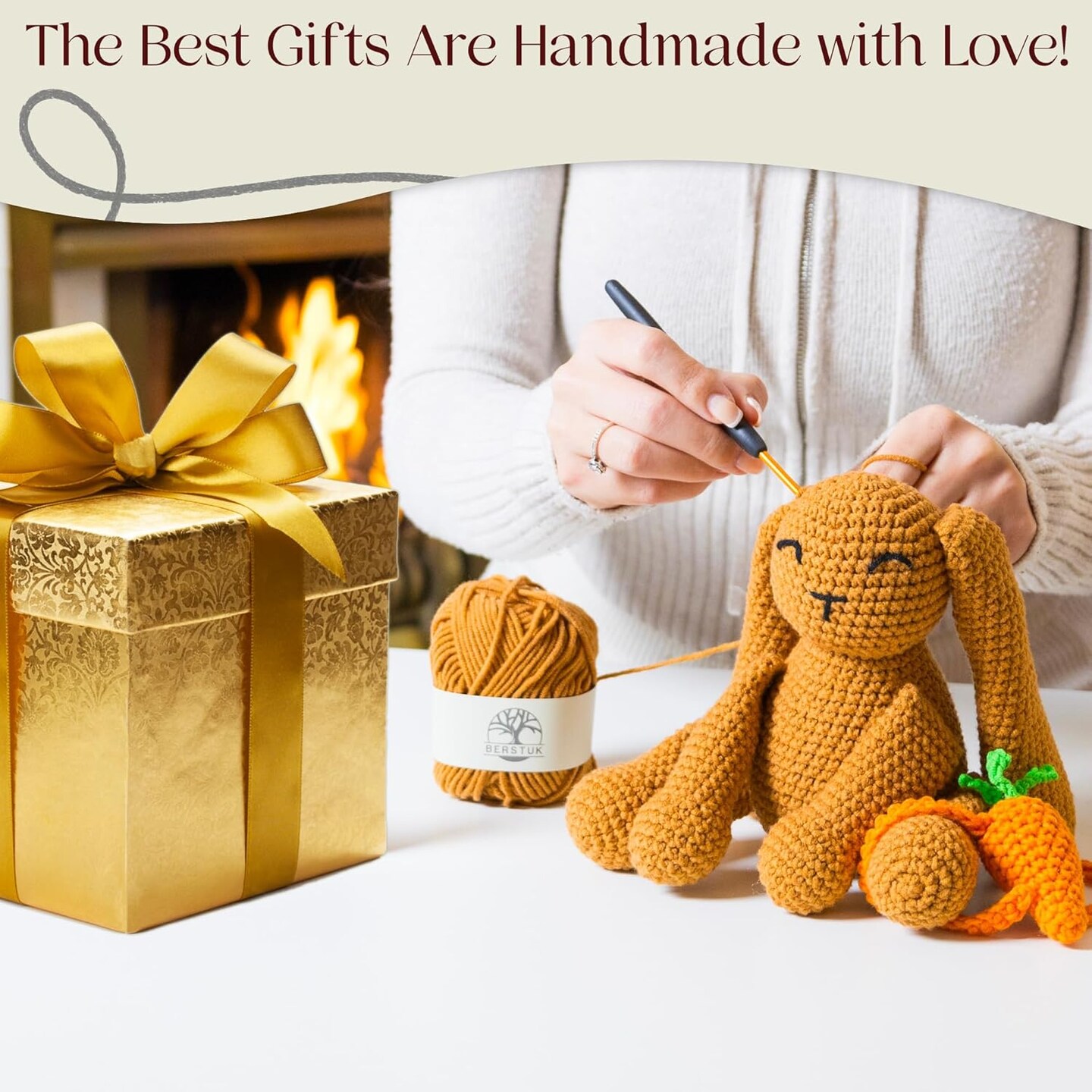 Level 3 Intermediate Crochet Kit for Adults – Amigurumi Bunny Crochet