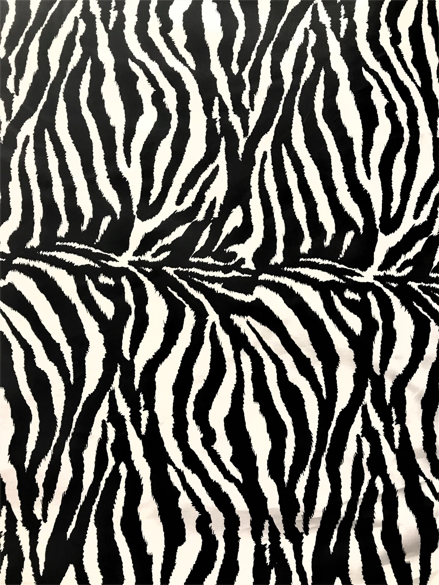 1 Yard Black and White Zebra Print Poly Cotton Fabric for Apparel Crafts and Home Accents 59/ 60 Inch Width