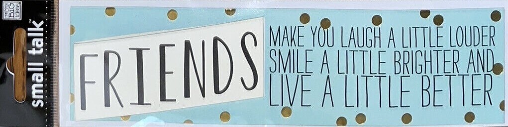 Me &#x26; My Big Ideas Small Talk Friends Dimensional Title Sticker
