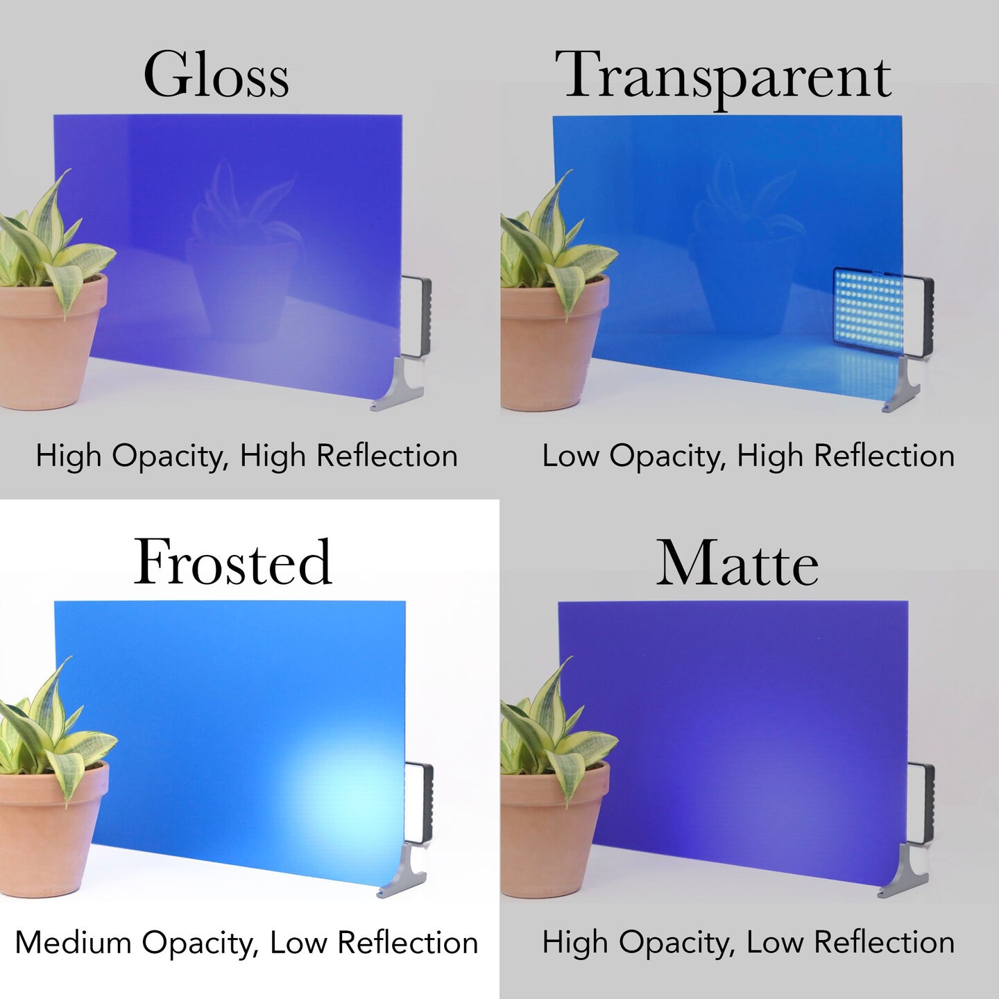 2.6mm (1/8th Inch), 12x12. 12x19, 12x6, CO2 Laser &#x26; Glowforge Performance Series Ready, cast Acrylic in a Variety of Solid Opaque Colors, Craft Closet Brand