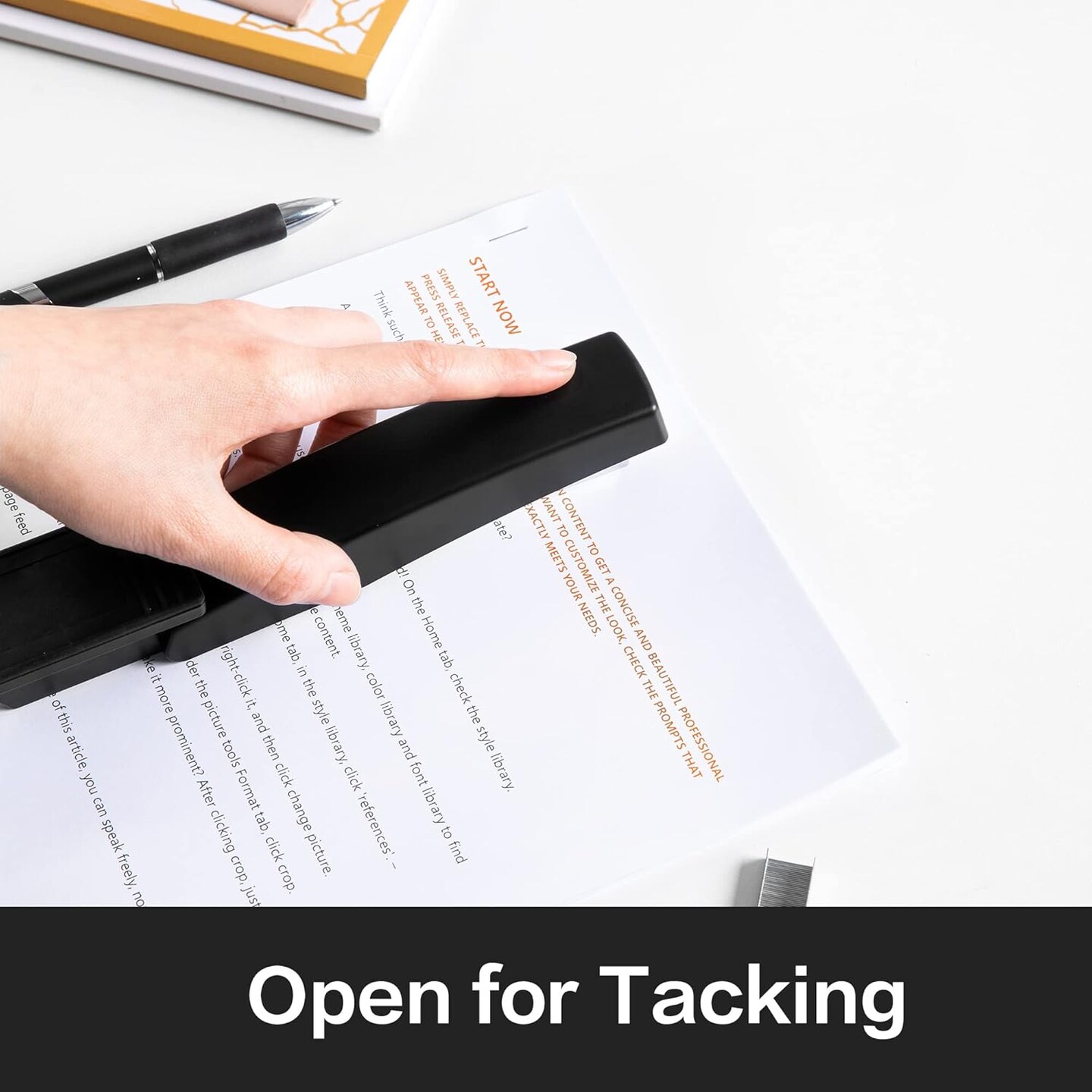 Desktop Stapler, Office Stapler, 25 Sheet Capacity, Includes 1000 Staples and Staple Remover, Black