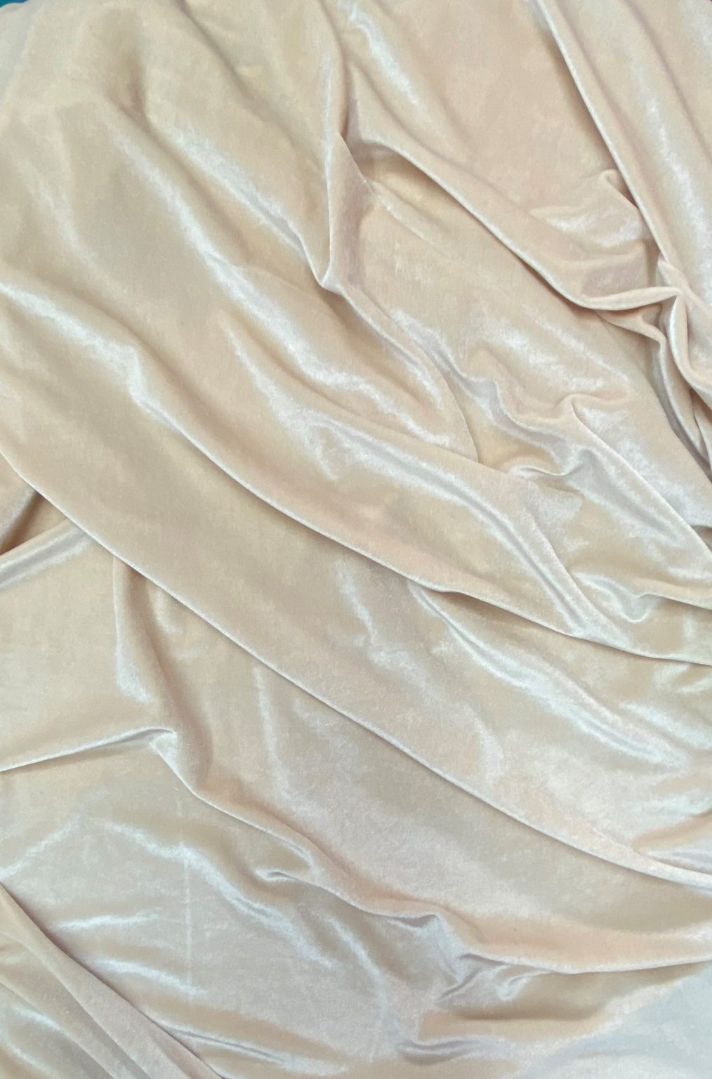1 Yard Champagne Luxe Stretch Velvet Textile Silky Soft Flowing Fabric for Evening Wear, Cosplay & Tailored Apparel 58''/60" Wide
