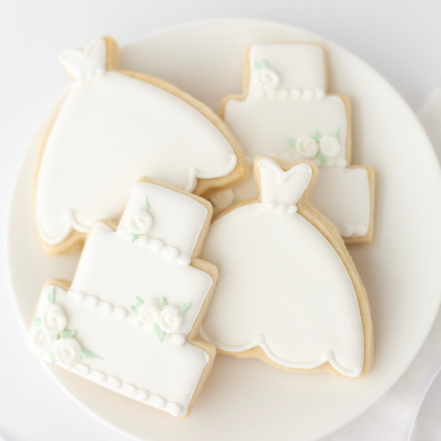 bridal shower wedding dress cookies Custom Wedding Cookies