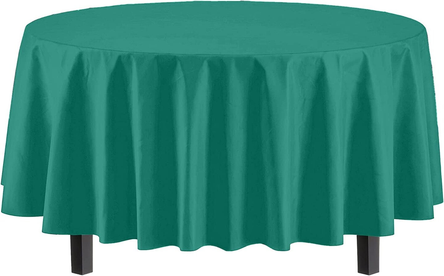 Exquisite Disposable Round Plastic Tablecloths – 12 Pack 84" Disposable Table Cloths – Indoor/Outdoor Party Tablecloth – Round Plastic Table Cover for Events & Party Supplies