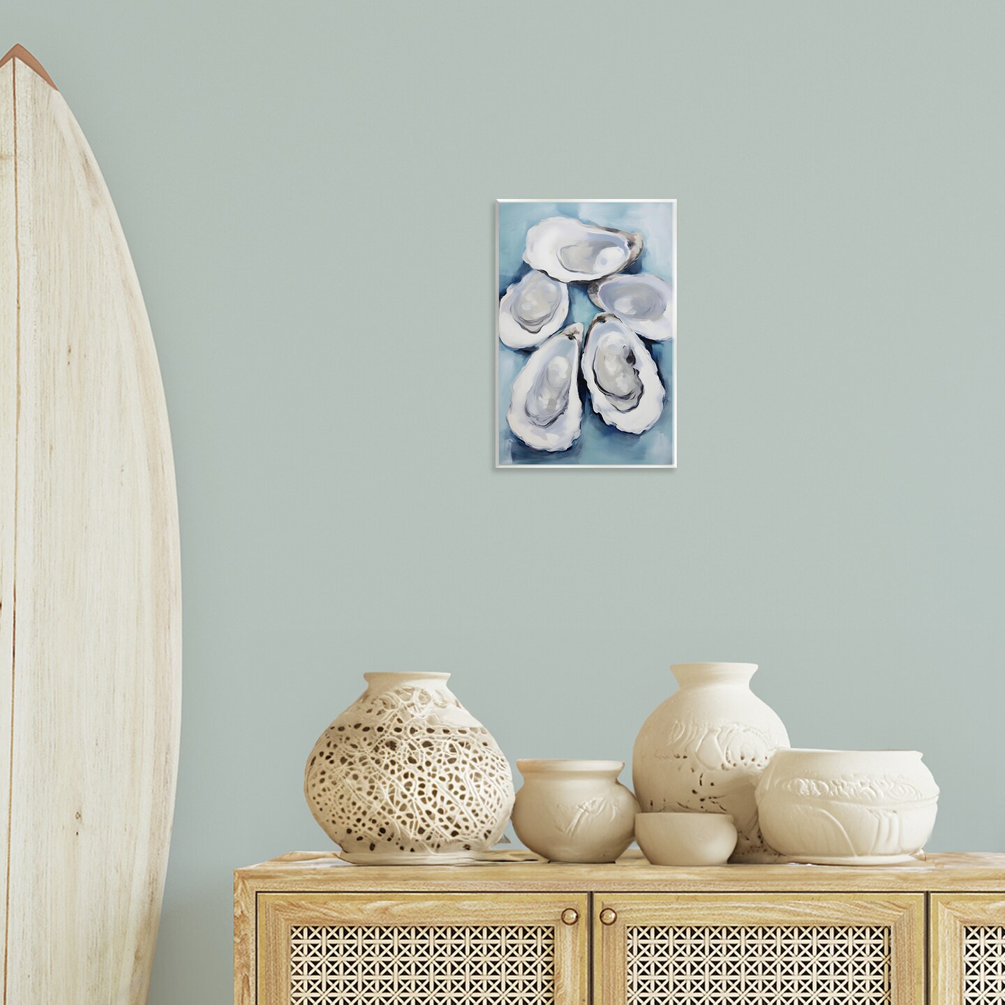 Stupell Industries Five Oyster Shells Wall Plaque Design By Petal Prints Design