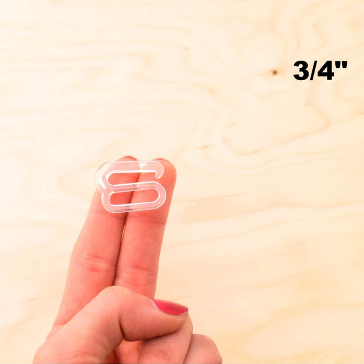 3/4 Inch 12 Clear Plastic Swimwear Hooks Closures for Bra Bikini Strap Sewing Craft
