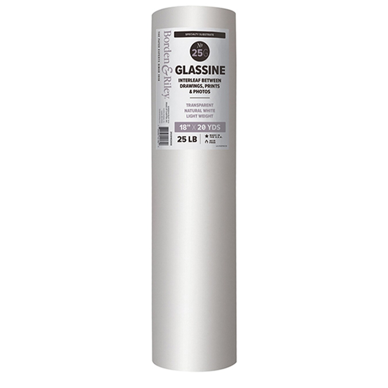 Borden &#x26; Riley 25G Glassine 12&#x22;x20yd. Roll