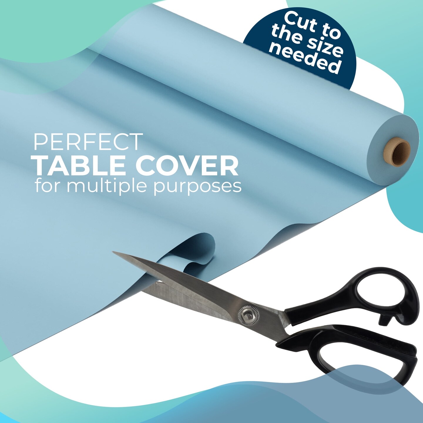 Exquisite Plastic Table Cover Roll – 40" x 300' Disposable Tablecloth Roll – Premium Thick 0.5 MIL Plastic Banquet Roll – Party Table Cover Roll for Events & Catering