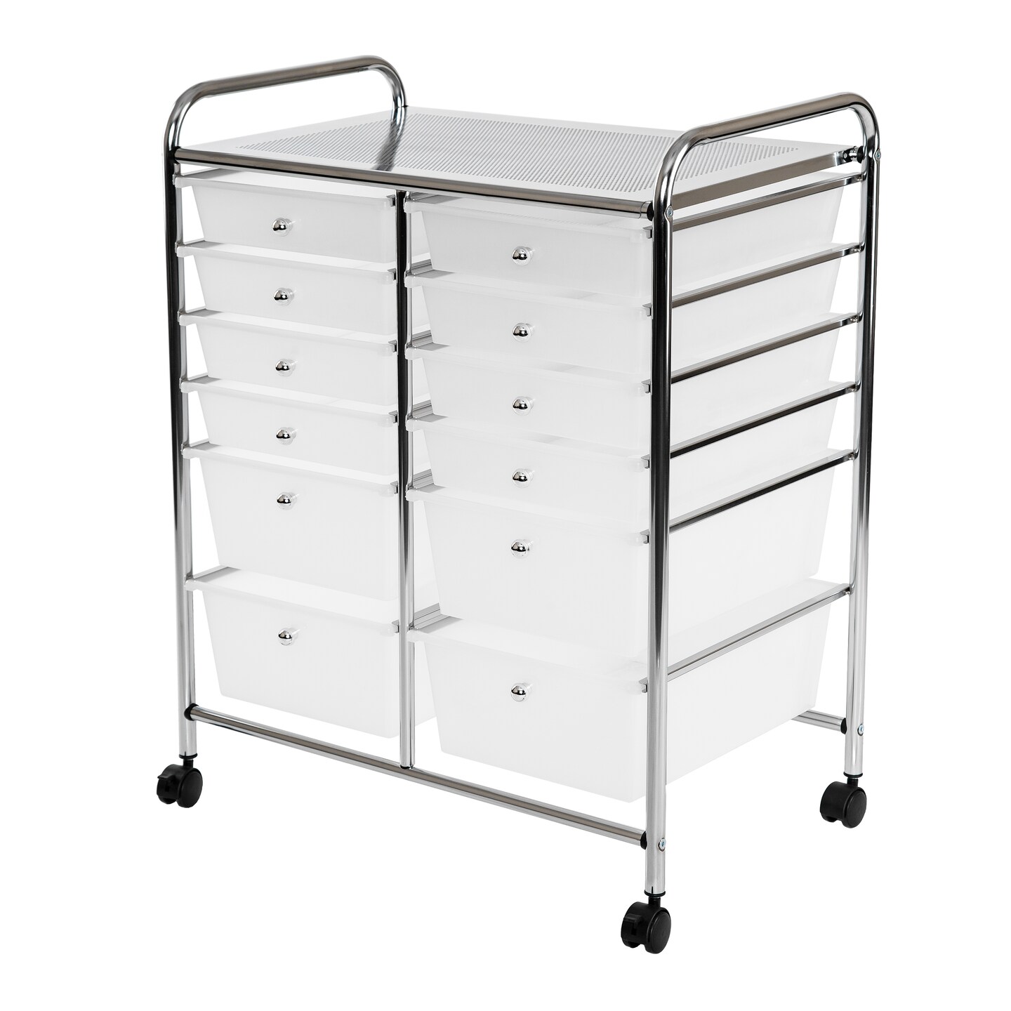 Seville Classics 12-Drawer Rolling Organizer Cart, 25.2&#x22; W x 15.2&#x22; D x 31.7&#x22; H