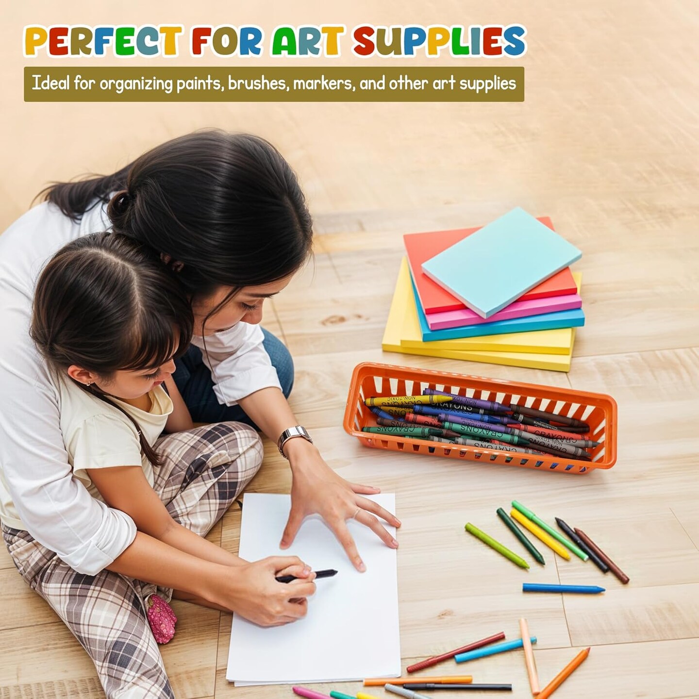 4E's Novelty 12 Pack Pencil Trays in Vibrant Boho Colors, Durable Pencils Tray, Stylish Pen Baskets, Fun Boho Colorful Pen Tray, Durable and Versatile Practical Pencil Trays for Students Supplies