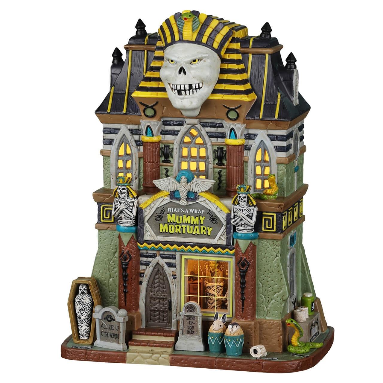 Lemax Spooky Town Halloween Village: That&#x27;s A Wrap Mummy Mortuary
