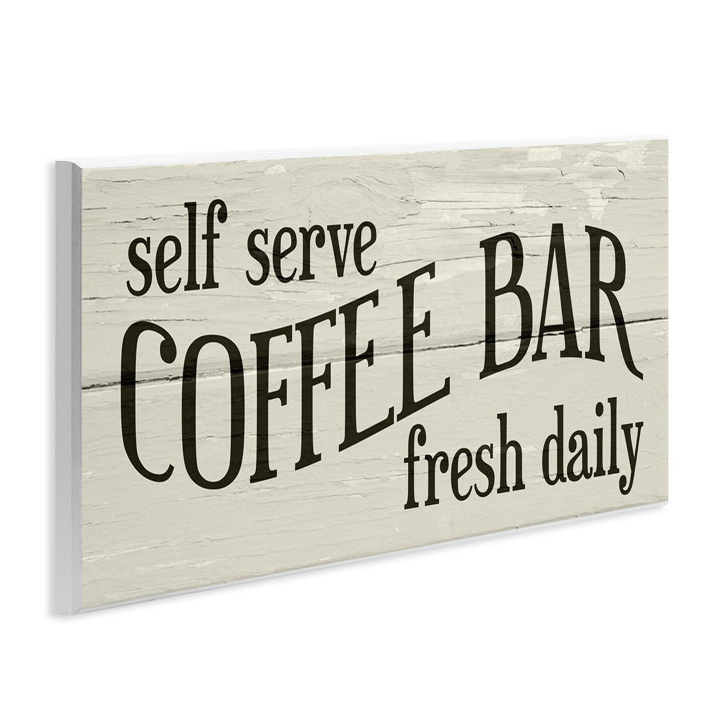 Stupell Industries Self Serve Coffee Bar Sign Rustic Plank Pattern Wall Plaque Design By Daphne Polselli