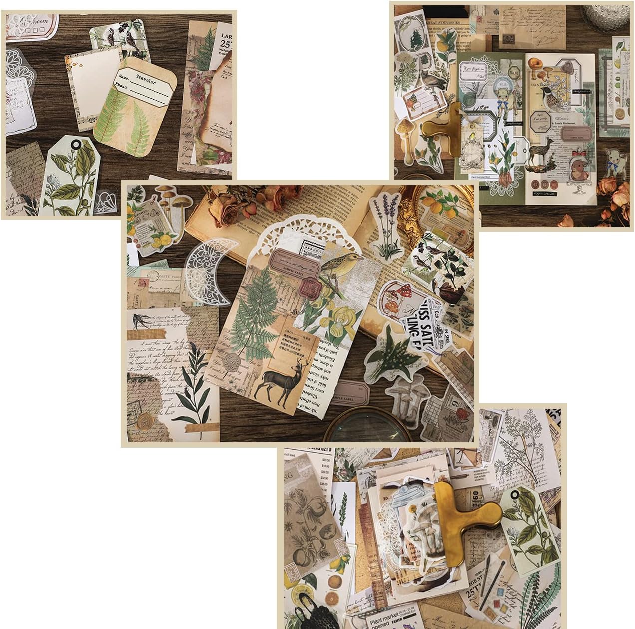 Stickers Vintage Scrapbook Supplies