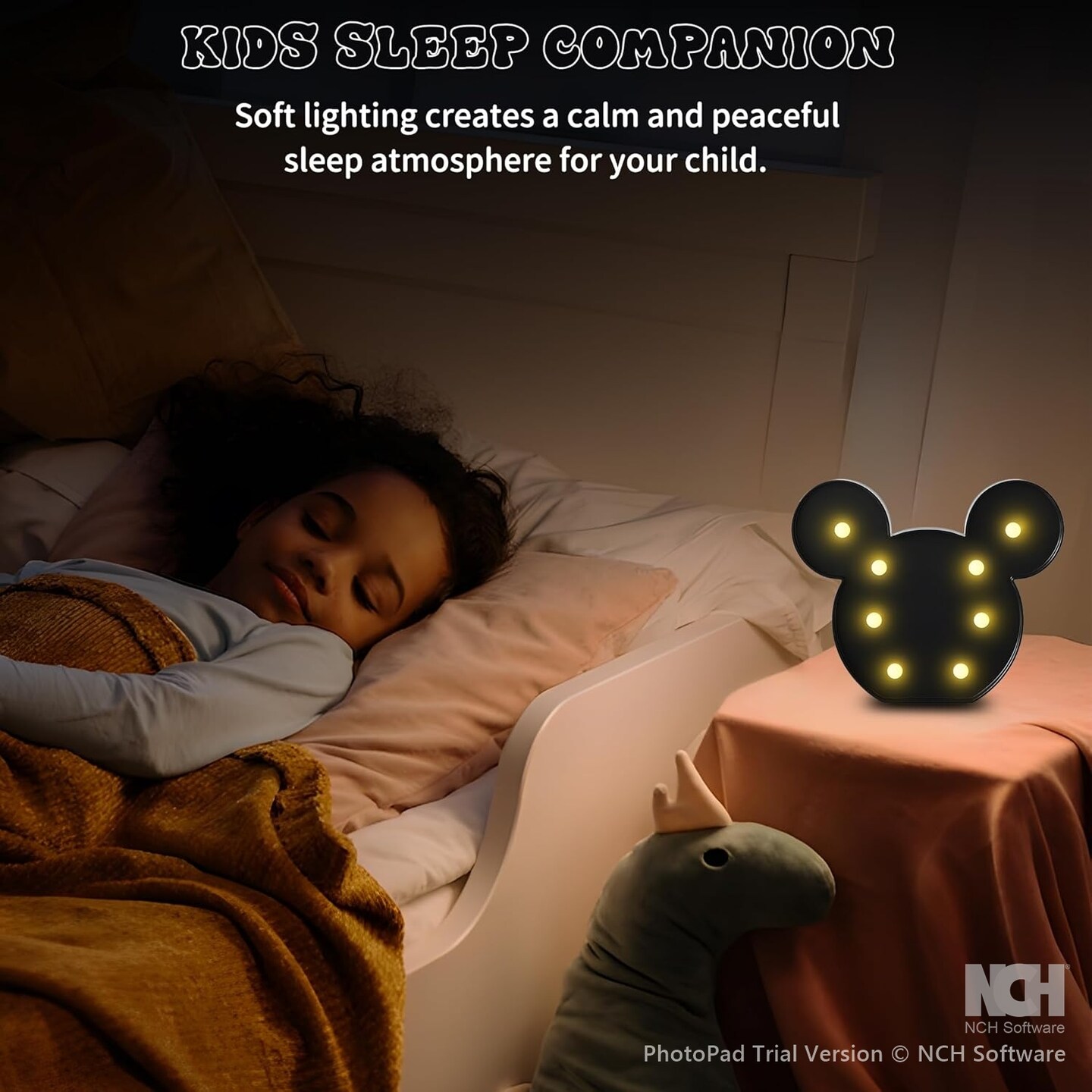 YiaMia Black Mickey Mouse Shaped Night-Light for Kids