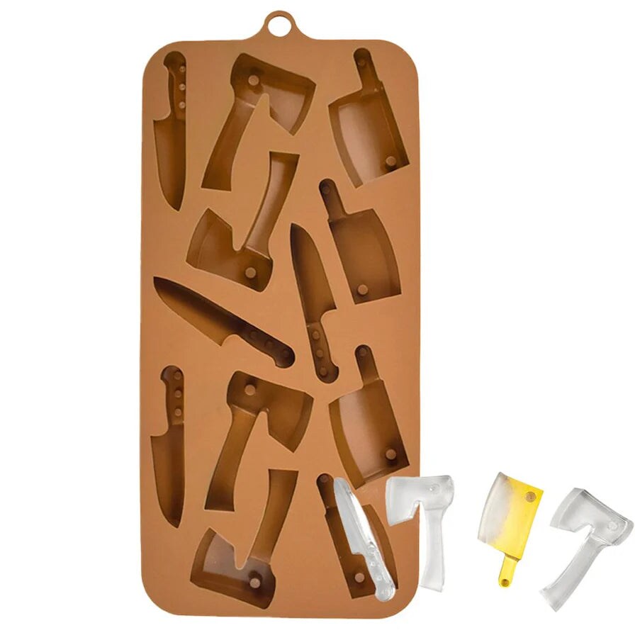 Halloween Knife &#x26; Cleaver Chocolate Silicone Mold