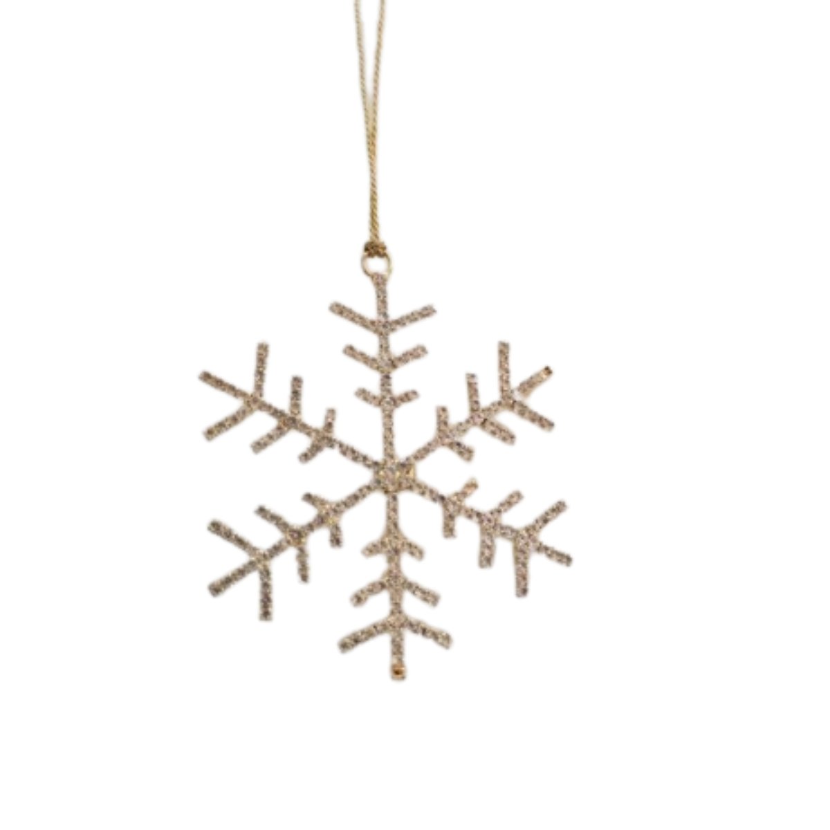 5&#x22; Petite Jewel Snowflake Ornament: Gold