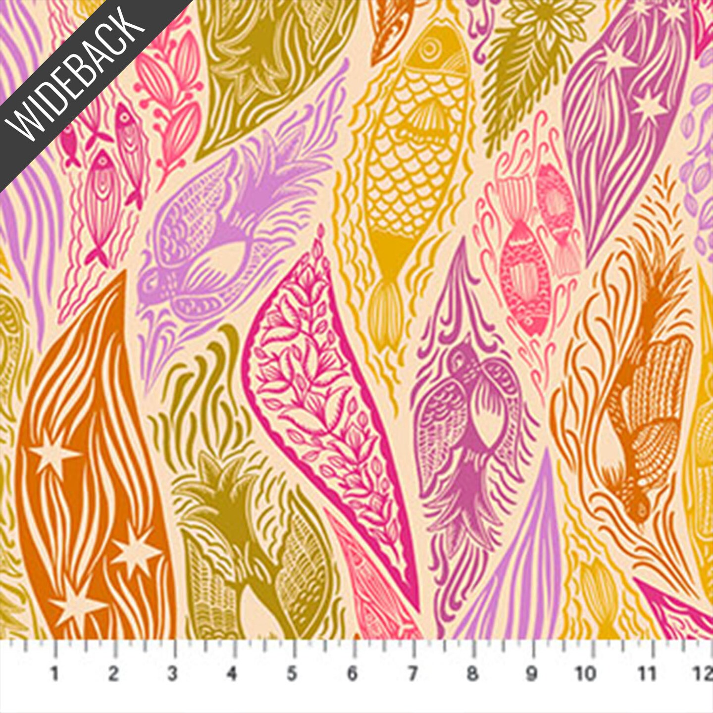 Current Wideback (108 Inch) in Mango (bamt118-58) | Shooting Star | Anna Maria | Northcott