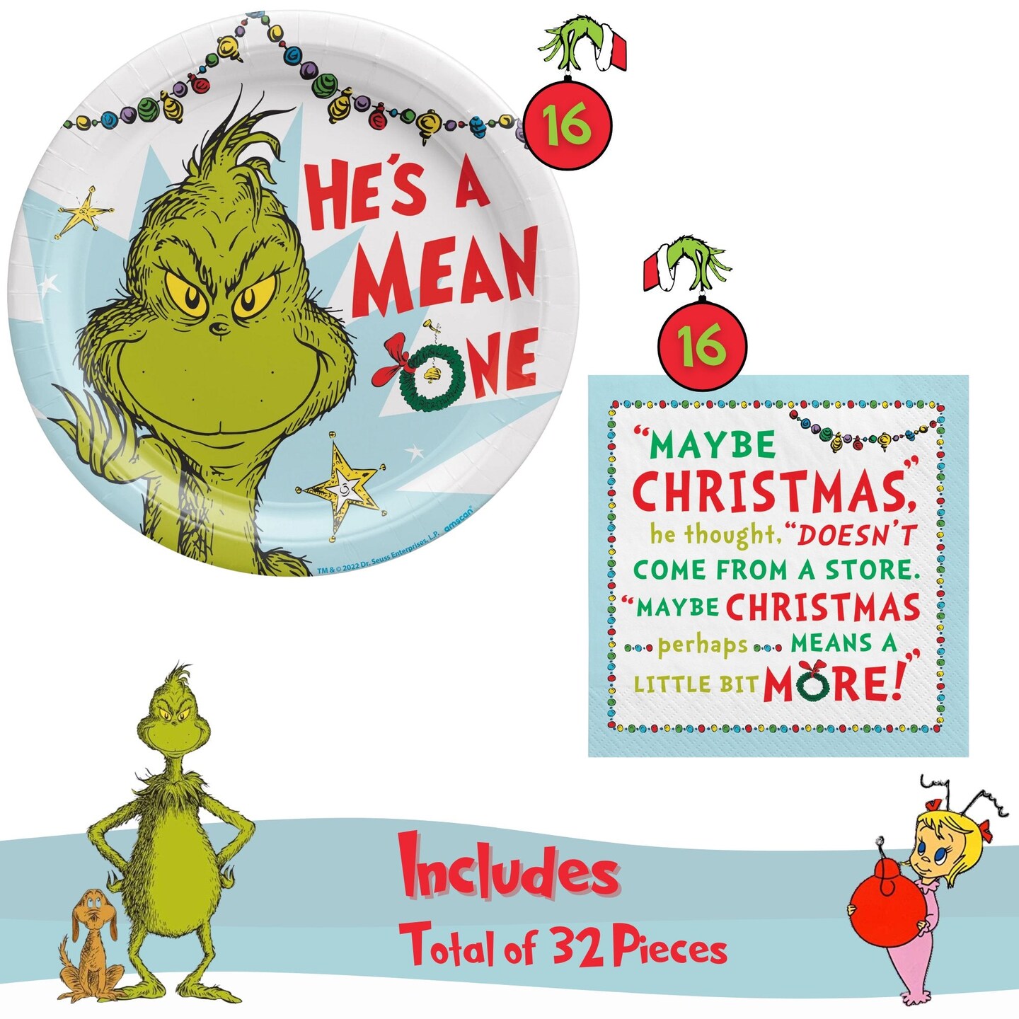 The popular Grinch Christmas Dinner Plate Bundle