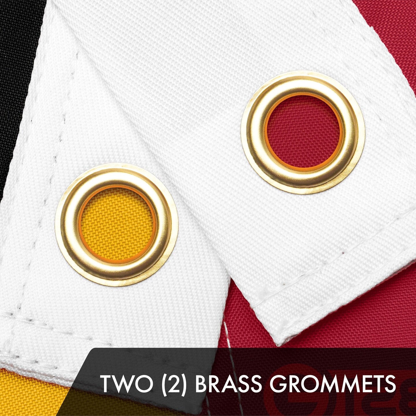 G128 2 Pack: Maryland MD | 2.5x4 Ft | ToughWeave Series Embroidered 300D Polyester | Embroidered Design, Indoor/Outdoor, Brass Grommets