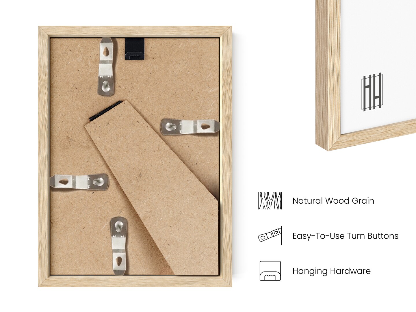 Haus and Hues Oak Wood Gallery Wall Picture Frames 10 Pack