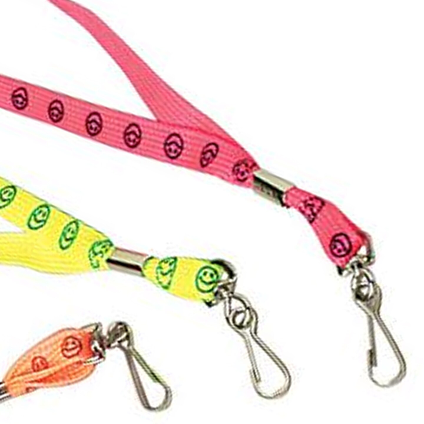 Neon Smile Lanyards Include 12 Units