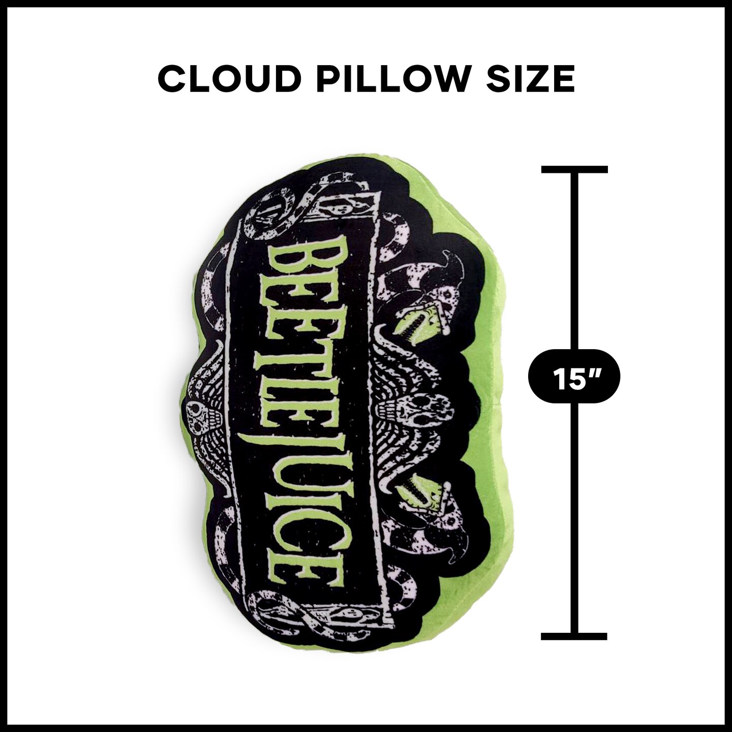 Beetlejuice Beetlejuice Logo Travel Cloud Pillow 15 Inches