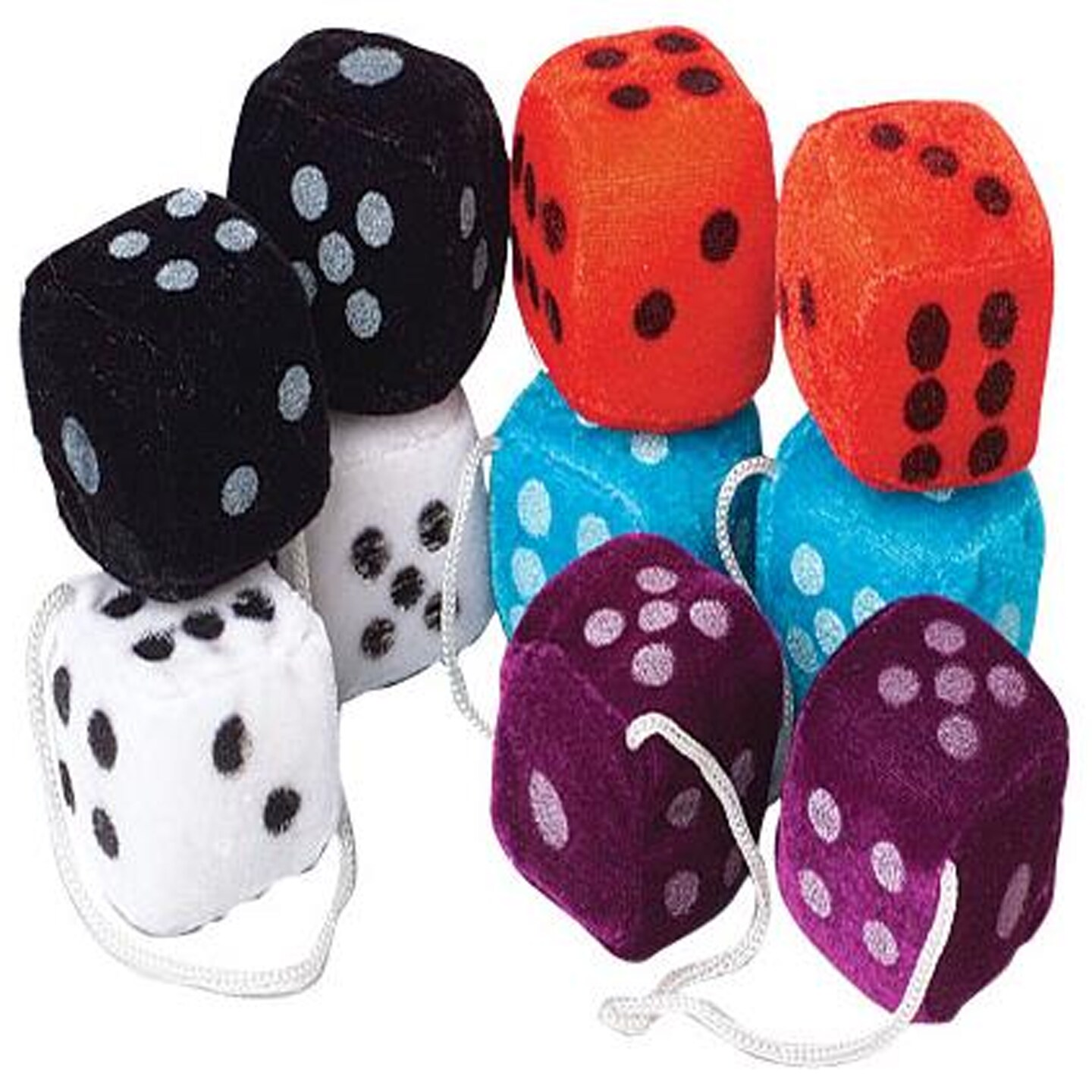 Small Plush Dice 1 1/2 Inch Include 12 Units
