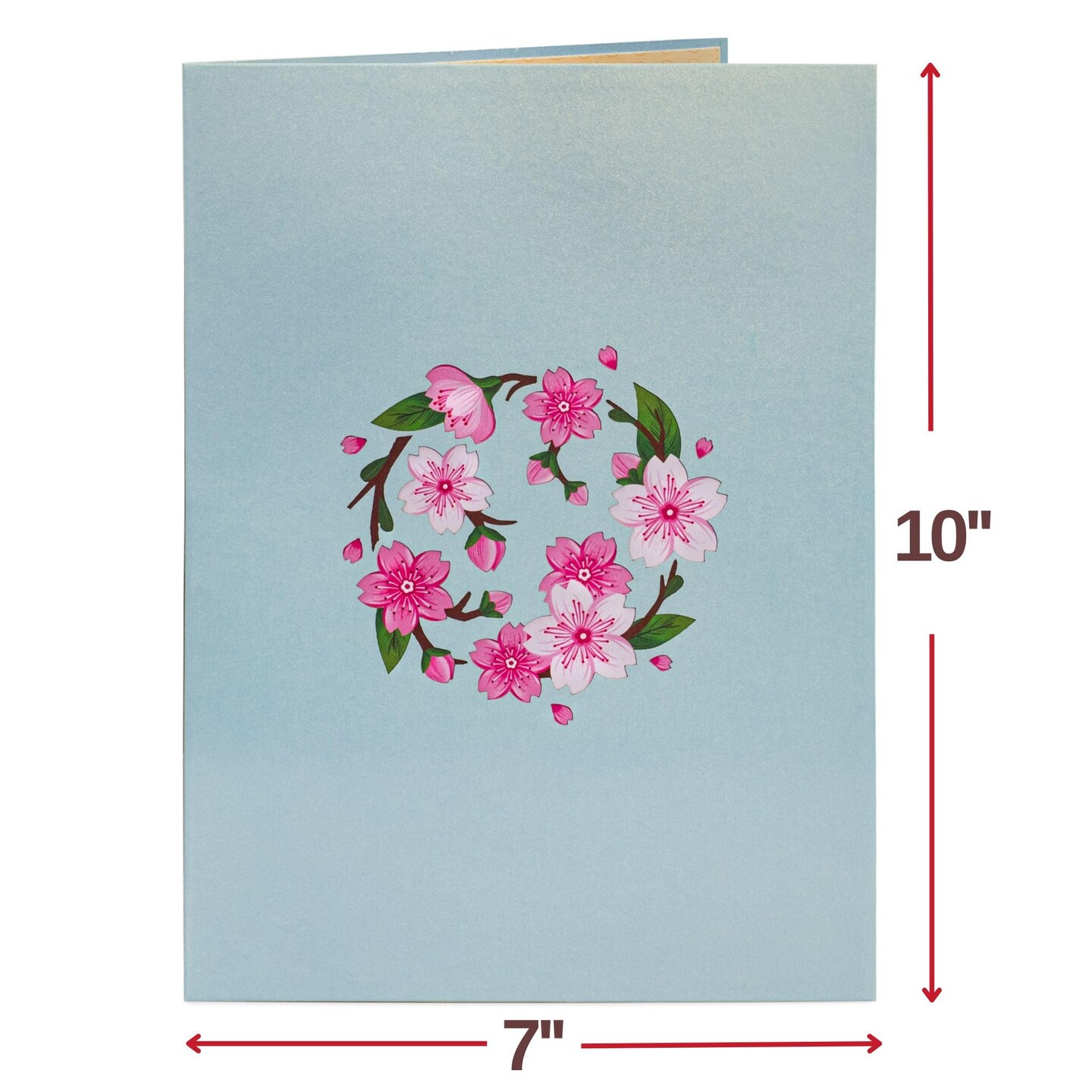 Paper Love 3D Cherry Blossom Flower Bouquet Pop Up Card, with Forever Flowers Keepsake, Gift For Birthday, All Occasion or Just Because - Oversized 10&#x22; x 7&#x22; Cards - Includes Envelope And Note