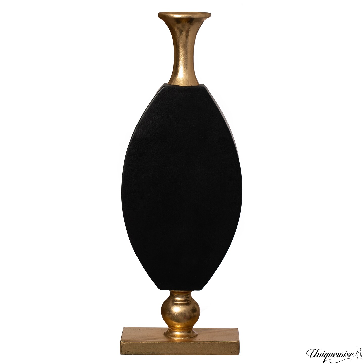 Vintage Gold and Black Fiberglass Tall Floor Vase - Enhances Home Decor with Farmhouse Charm-Perfect as a Statement Piece for Living Room Centerpiece, Entryway, Dining Room, and Hallway Decor