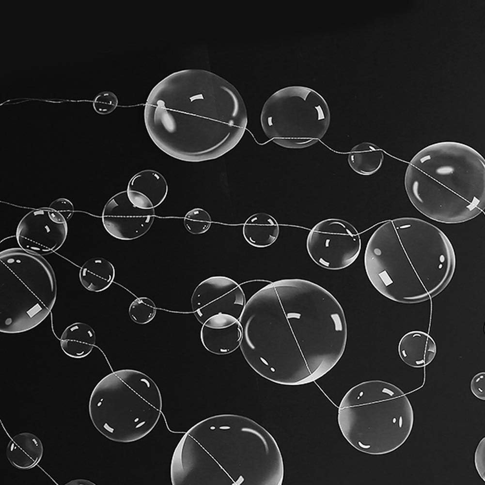 Decor365 6 Strings Under The Sea White Bubble Garlands Little Mermaid Birthday Party Decorations Bubble Under Water Bday Hanging Streamer Beach Banner Underwater Backdrop Kids Ocean Party Supplies