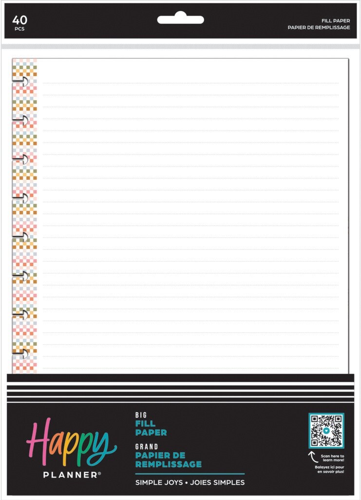 Happy Planner Big Fill Paper-Simple Joys