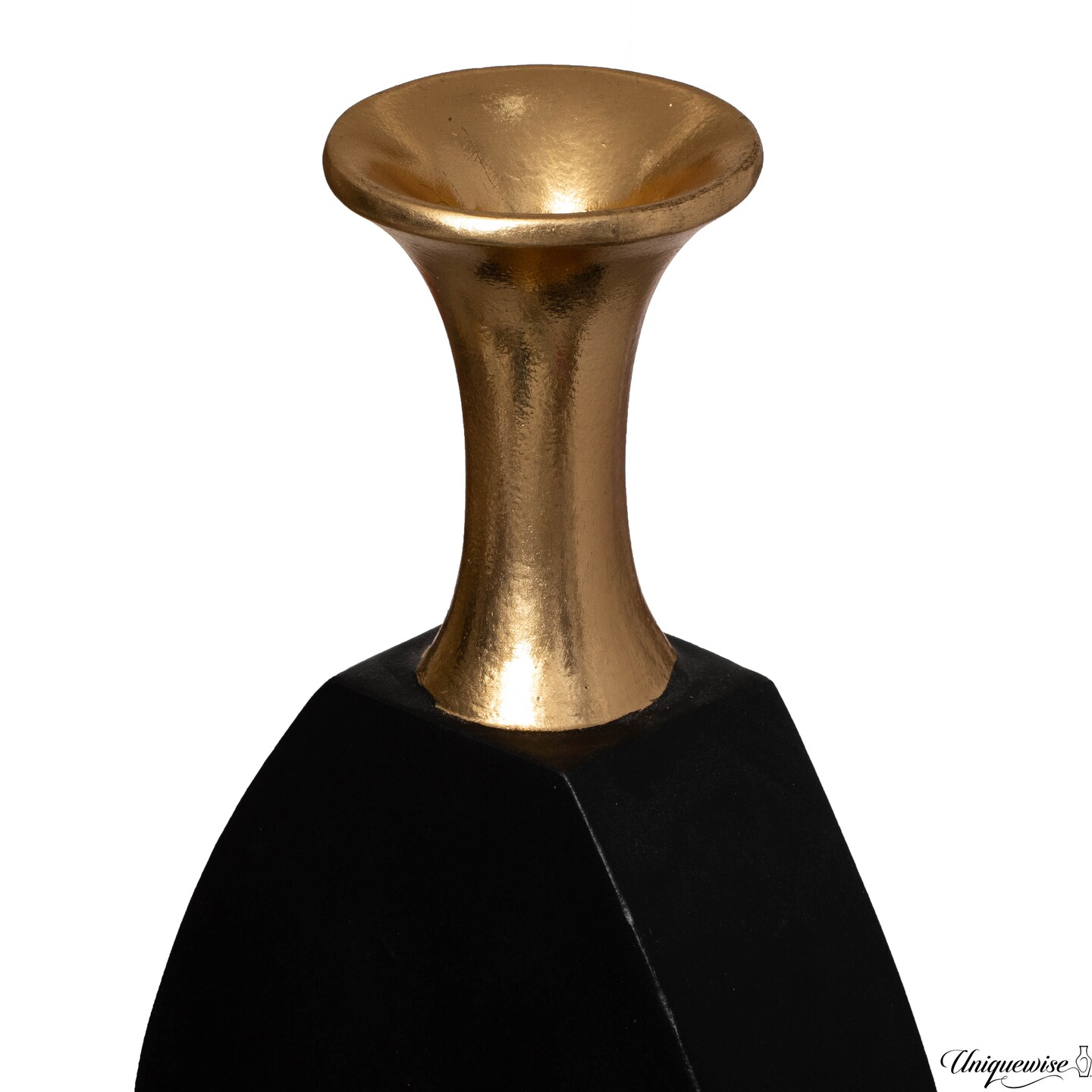 Vintage Gold and Black Fiberglass Tall Floor Vase - Enhances Home Decor with Farmhouse Charm-Perfect as a Statement Piece for Living Room Centerpiece, Entryway, Dining Room, and Hallway Decor