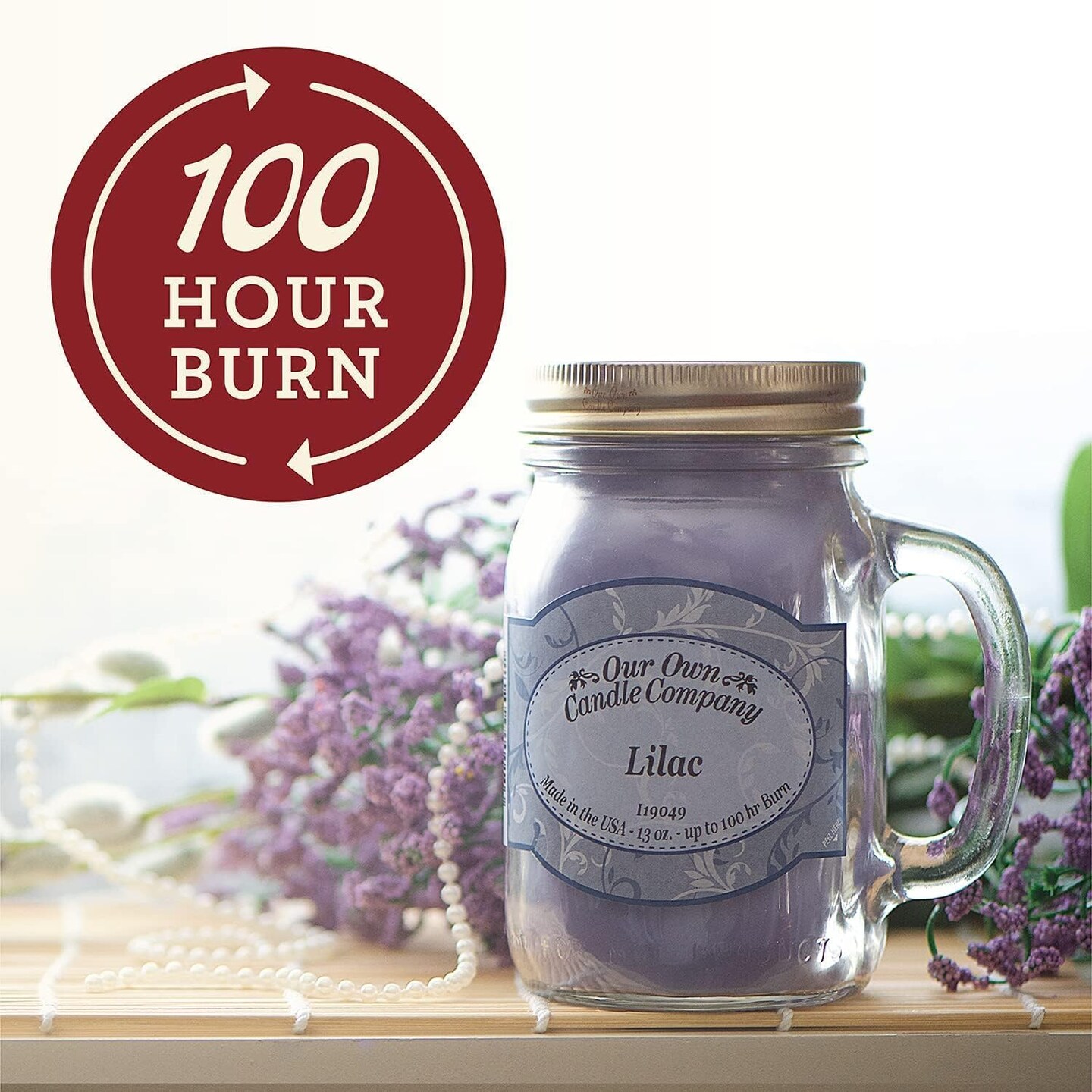 Grandma&#x27;s Kitchen Scented Mason Jar Candle, 100 Hour Burn Time, 13 Ounces