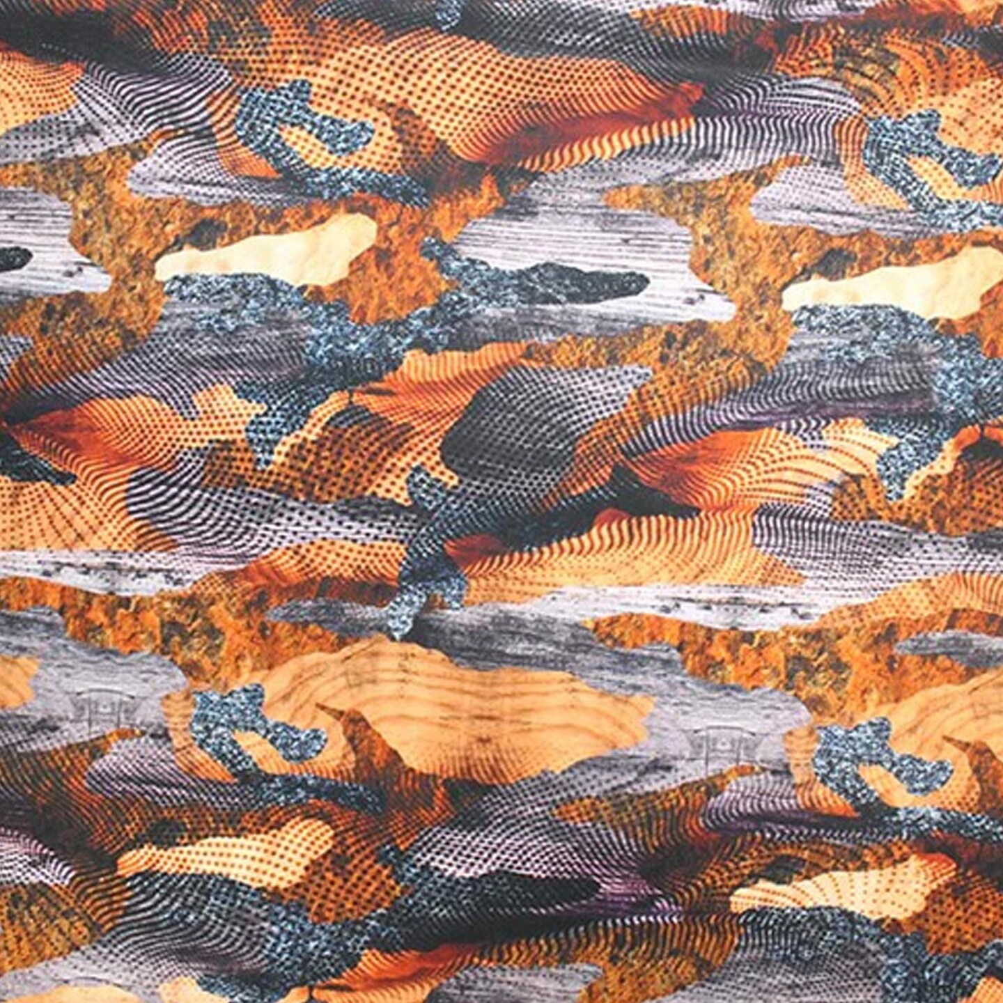 Camo Brown Printed Spandex Fabric