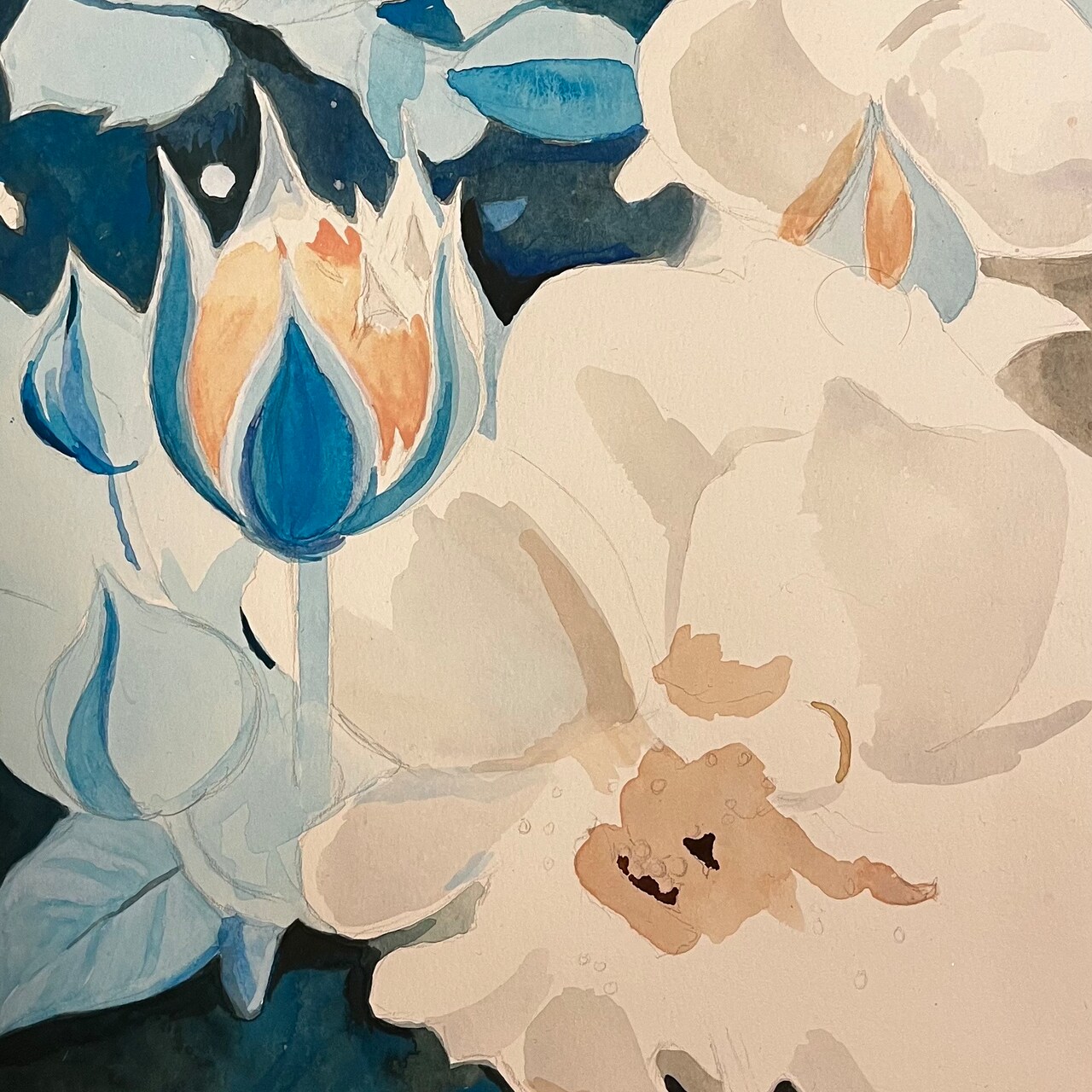 Color Study: Flowers in Bloom Using Artist's Loft Jelly Gouache, Part I