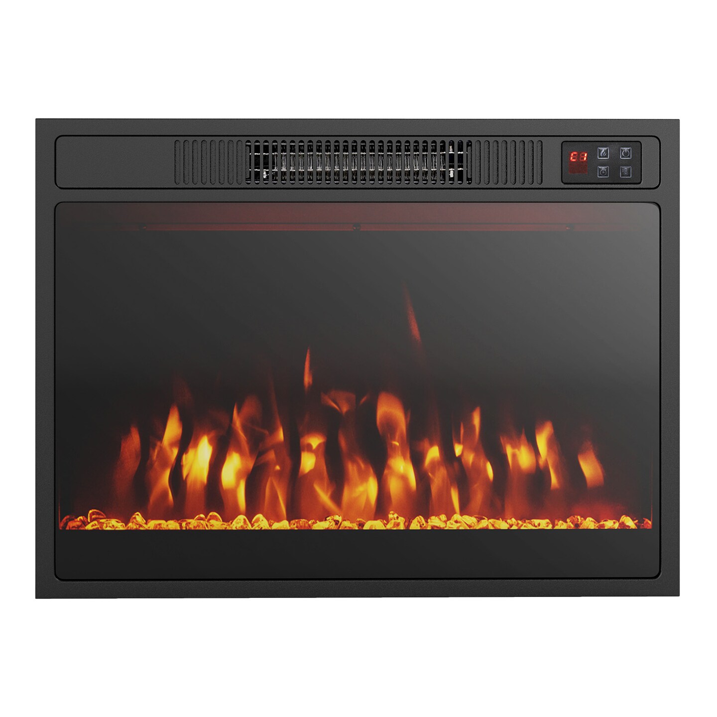 23 Inches Electric Fireplace Heater with Alter Flame Color and Brightness