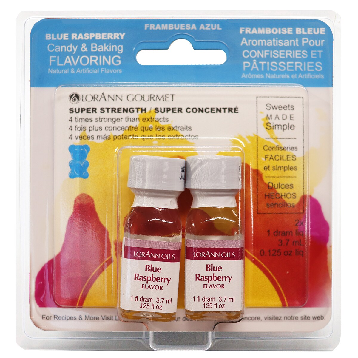 LorAnn Oils Blue Raspberry Super Strength Flavor, 1 Dram Twin Pack
