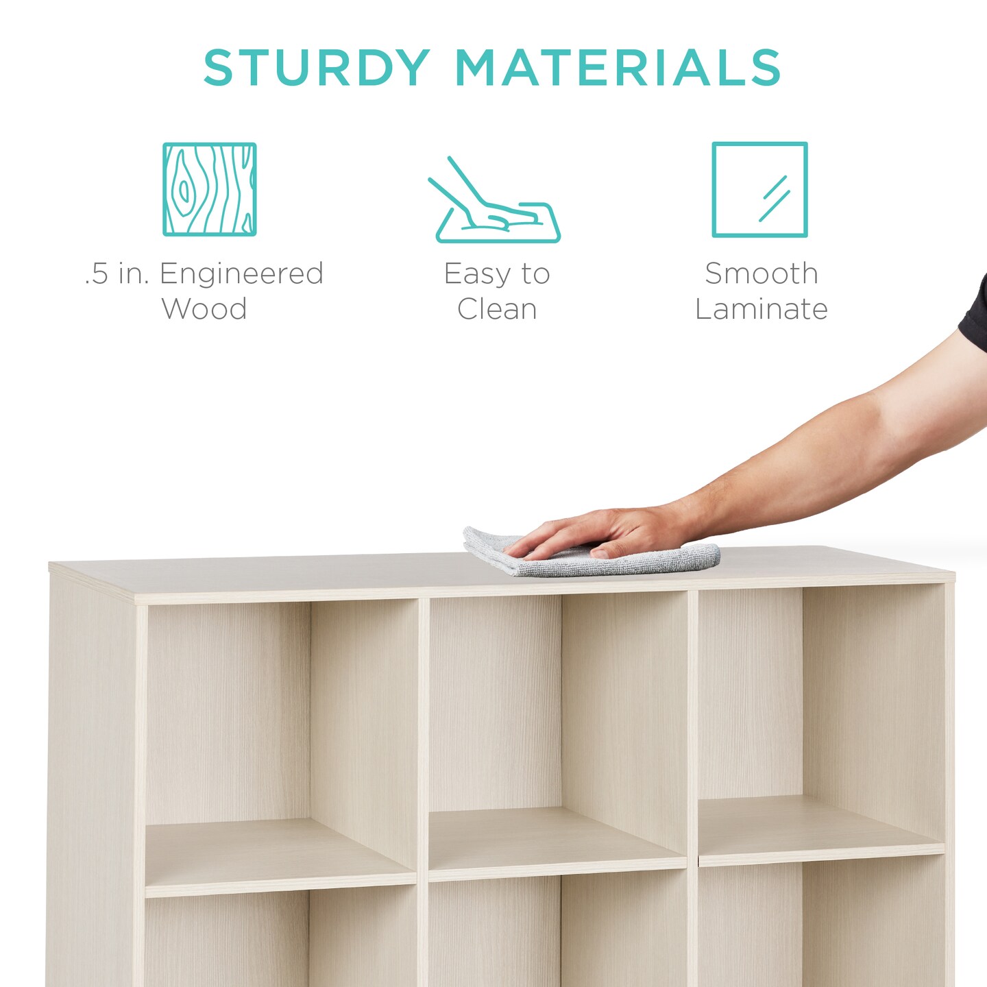 Best Choice Products 9-Cube Bookshelf, 11in Display Storage Organizer w/ 3 Removable Back Panels