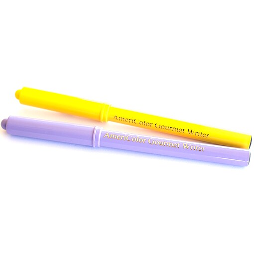 AmeriColor, 2 Color Gourmet Writer Easter Set (Purple & Yellow)